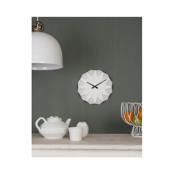 Bela stenska ura Karlsson Origami Ceramic-image-2