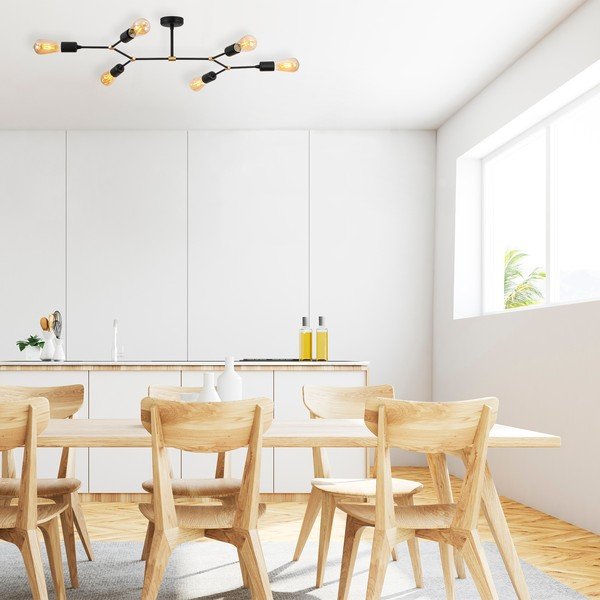 Črna stropna svetilka 48x95 cm Sparrow – Opviq lights-image-1