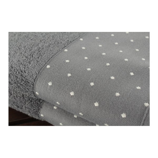 Komplet 2 sivih bombažnih brisač Patricia, 50 x 90 cm-image-1