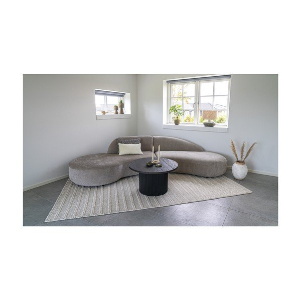 Temno rjava okrogla mizica v topolovem dekorju ø 80 cm Boavista – House Nordic-image-3