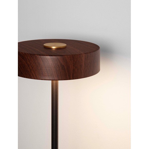 Črna/v temni naravni barvi kovinska LED stoječa svetilka (višina 135 cm) Thea – Nova Luce-image-2