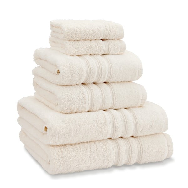 Kremno beli frotirni bombažni komplet brisač 6 ks Zero Twist – Catherine Lansfield