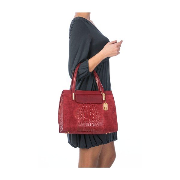 Usnjena torbica Croco Red-image-1