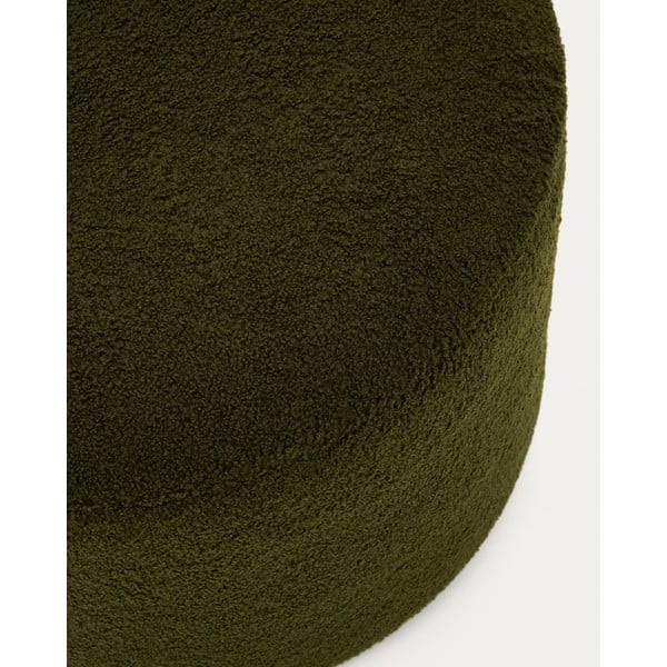 Zelen tabure iz tkanine bouclé Kaeli – Kave Home-image-1