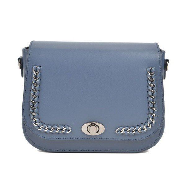 Modra usnjena torbica Renata Corsi Hanna