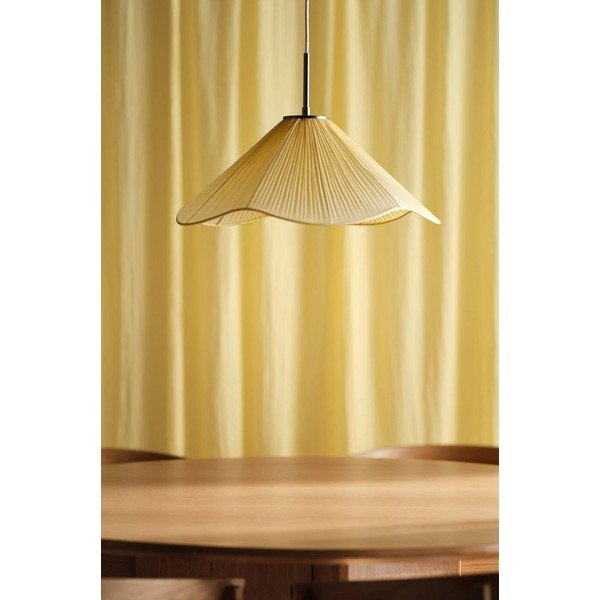 Rumena tekstilna viseča svetilka ø 50 cm Lunaria – Jotex-image-3