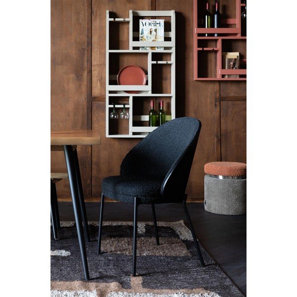 Rdeče stensko držalo za vino iz masivnega kavčukovca za 12 steklenic 80x120x10 cm Myron – Dutchbone-image-1