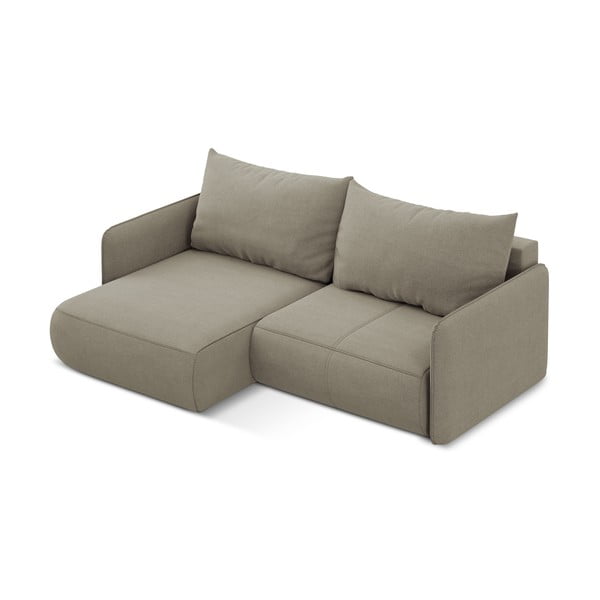 Bež raztegljiva/s prostorom za shranjevanje kotna sedežna garnitura (levi kot) Nanea – Makamii-image-4