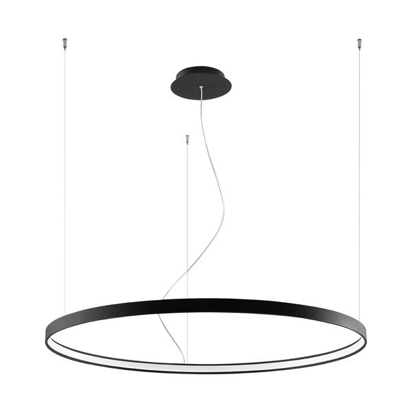 Črna aluminijasta LED viseča svetilka ø 110 cm RIO – Thoro