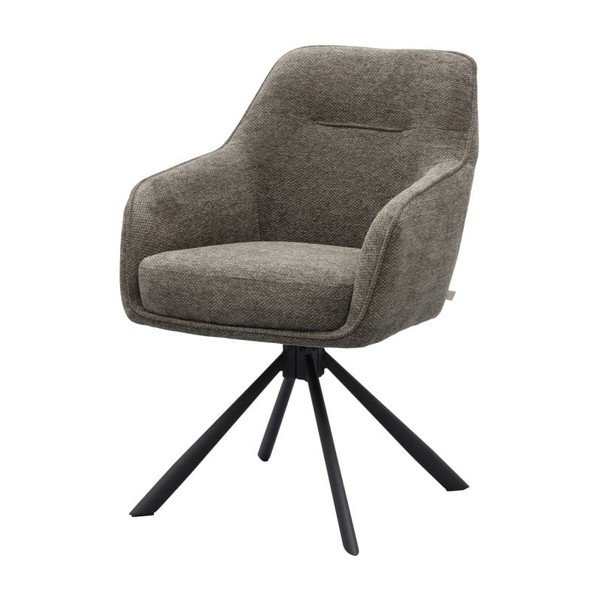 Temno siv oblazinjen jedilni stol z nasloni za roke Avola – Unique Furniture-image-2