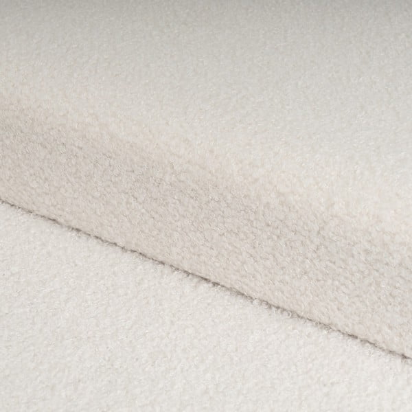 Bel tabure iz tkanine bouclé Ecru – Casa Selección-image-1