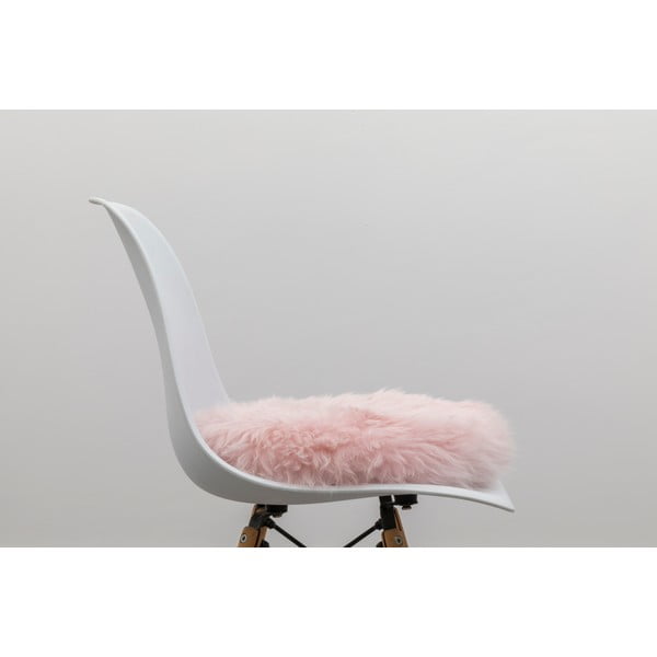 Roza ovčja koža za stol Native Natural Round, ⌀ 40 cm-image-3