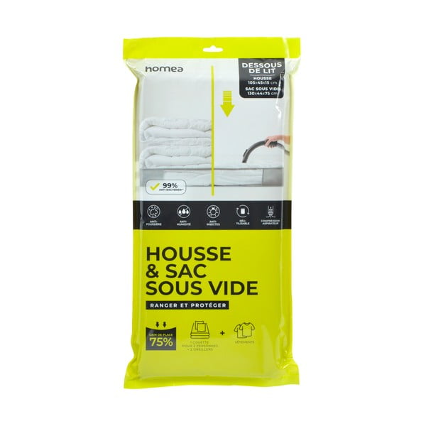 Vakuumska plastična škatla za pod posteljo 105x45x15 cm – Homéa-image-1