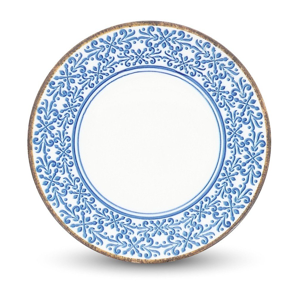 Bel/moder desertni porcelanast krožnik ø Azul
