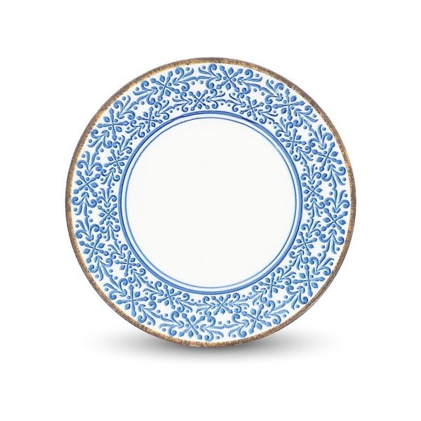 Bel/moder desertni porcelanast krožnik ø 21 cm Azul – BonBistro