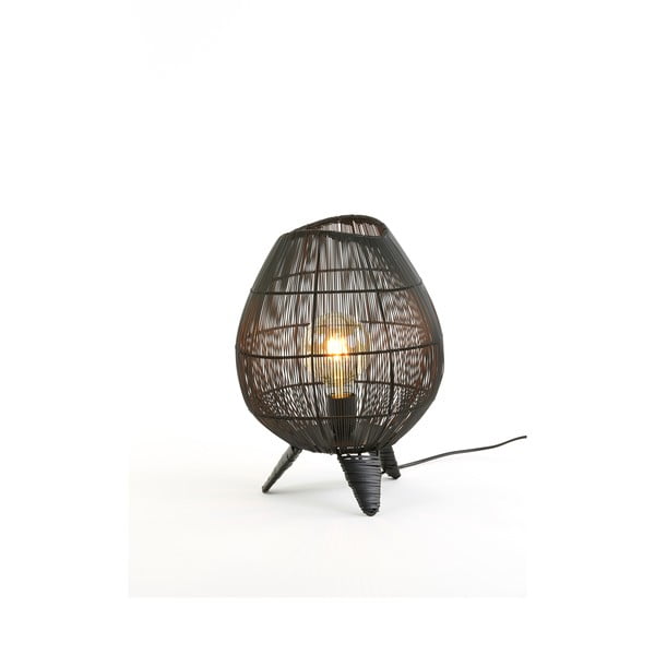 Črna namizna svetilka (višina 37 cm) Yumi - Light & Living