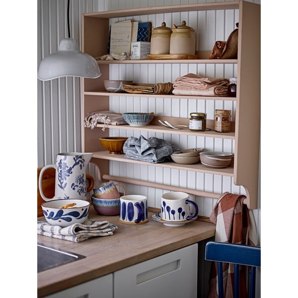 Bele/modre lončene skodelice v kompletu 3 ks 450 ml Linora – Bloomingville-image-2