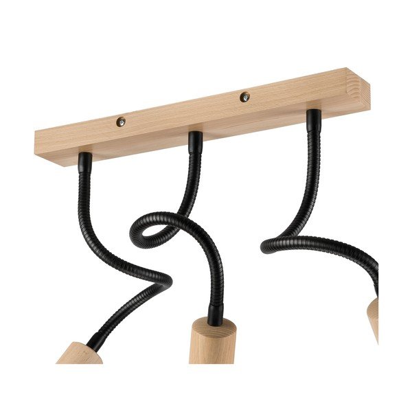 Stropna svetilka v črni in naravni barvi - LAMKUR-image-4