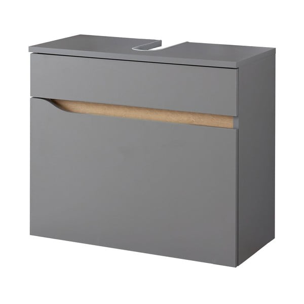 Siva omarica za pod umivalnik 60x53 cm Set 357 - Pelipal-image-2