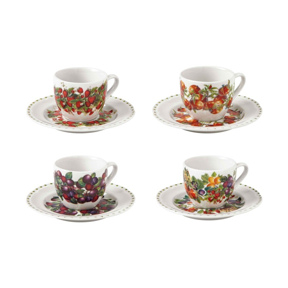 Bele skodelice v kompletu 4 ks iz porcelana new bone china 90 ml Le Primizie