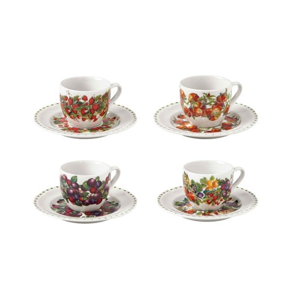 Bele skodelice v kompletu 4 ks iz porcelana new bone china 90 ml Le Primizie – Brandani