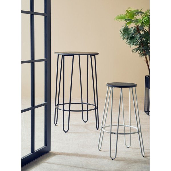 Bel/v naravni barvi barsko stol iz masivnega bresta (višina sedeža 75 cm) District – Premier Housewares-image-3
