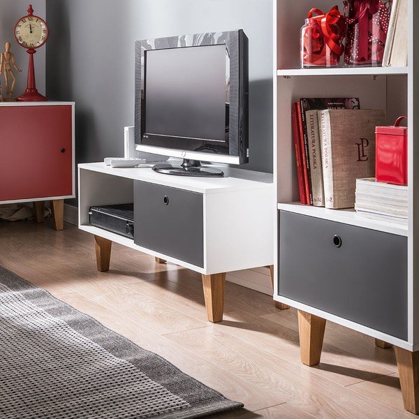 Belo-siva televizijska omarica Vox Concept-image-1