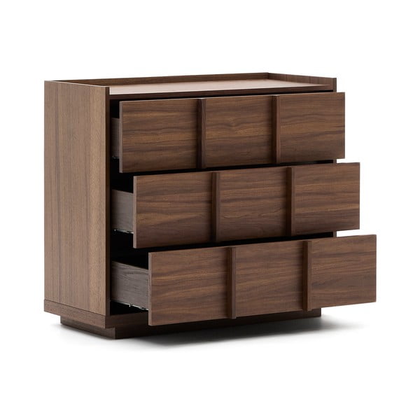 Rjava komoda v orehovem dekorju 100x78x50 cm Onix – Kave Home-image-4