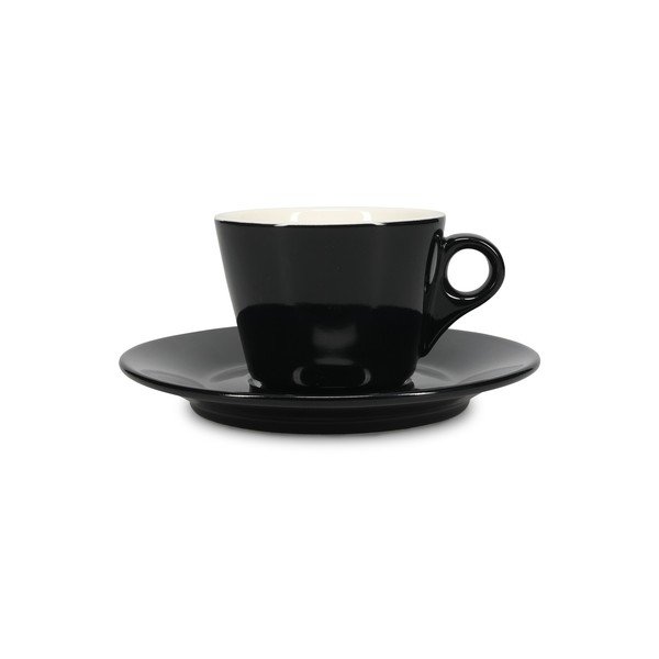 Črna porcelanasta skodelica za kapučino 160 ml Barista – BonBistro-image-2
