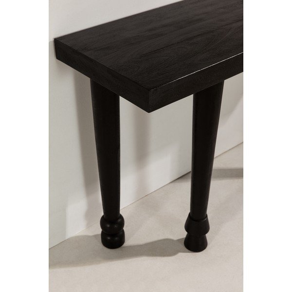 Črna stranska mizica iz masivnega manga 40x130 cm Inaya – MOME-image-4