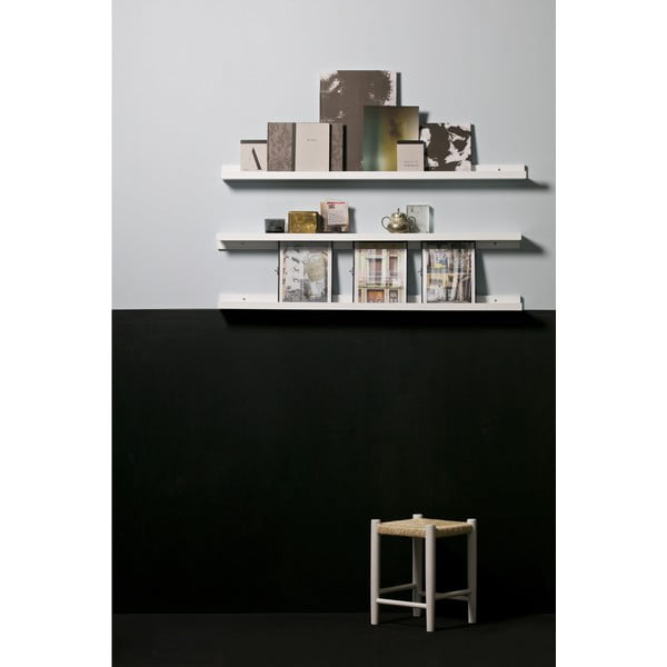 Bela polica za slike 120 cm Studio – WOOOD-image-1