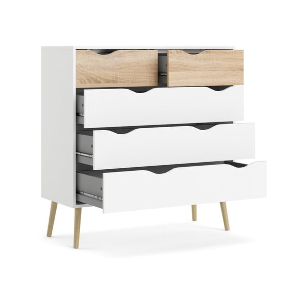 Bela komoda Tvilum Oslo, 99 x 101 cm-image-4