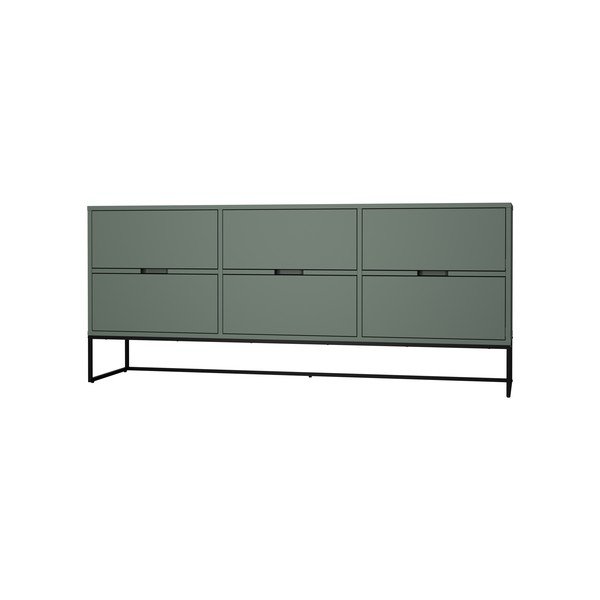 Sivo-zelena nizka komoda 176x76 cm Lipp - Tenzo-image-4