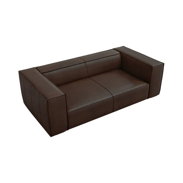 Temno rjava usnjena zofa 212 cm Madame - Windsor & Co Sofas-image-3
