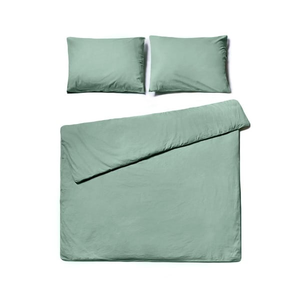 Mint zelena bombažna posteljnina Bonami Selection, 200 x 200 cm