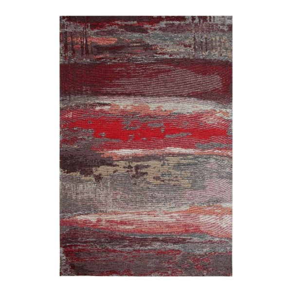 Preproga Eco Rugs Rdeča abstrakcija, 80 x 150 cm