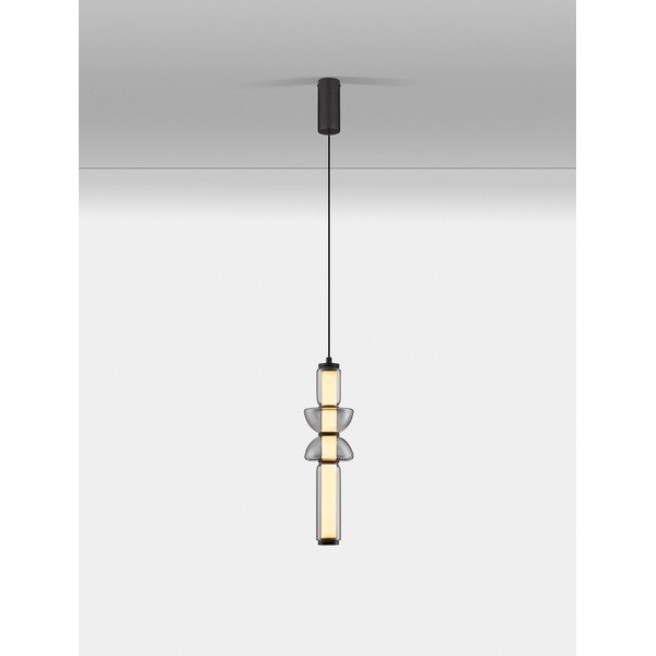 Siva steklena LED zatemnitvena viseča svetilka ø 12 cm Ulon – Nova Luce-image-3