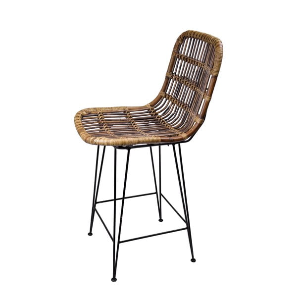 Rjavi barski stolček iz ratana 106 cm - Ego Dekor
