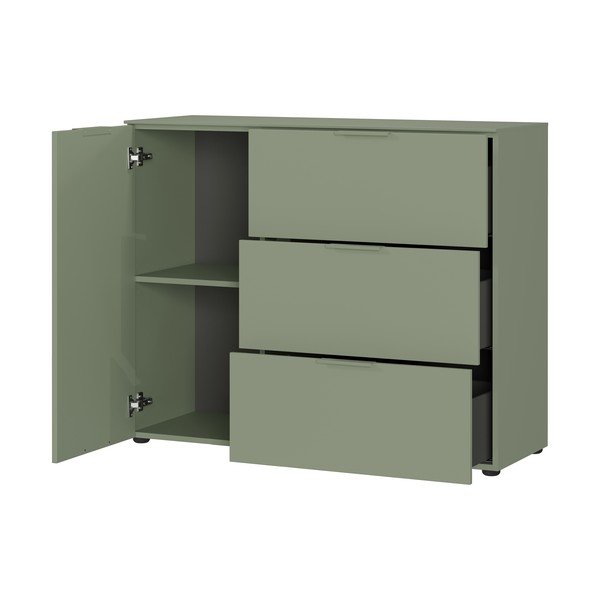 Zelena omarica v mat dekorju 109x98x40 cm Savoca – Germania-image-4