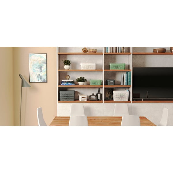 Bela košara za shranjevanje Curver Infinity Dots, 11 l-image-2