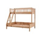 Pograd otroška postelja iz masivnega hrasta z letvenim dnom 140x200/90x200 cm v naravni barvi Forrest – Vipack