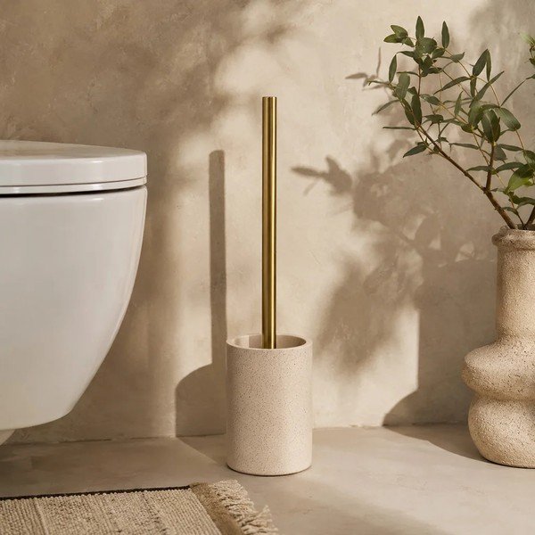 Bež WC ščetka iz poliresina Oria – douceur d'intérieur-image-1