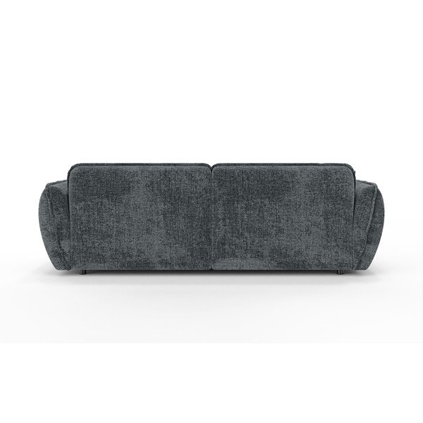 Temno siva kotna sedežna garnitura iz šenilje (levi kot/z ležalnikom) Nelia – Ropez-image-4