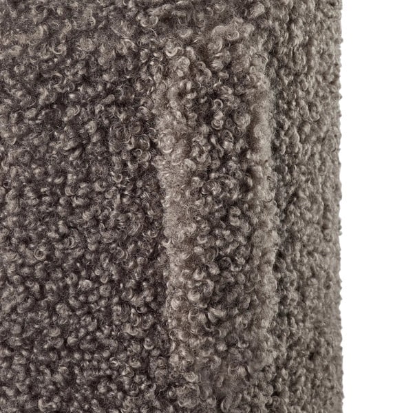 Temno rjav tabure iz tkanine bouclé Teddy – Blomus-image-3