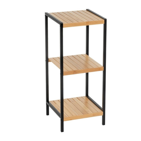 Bambusov regal v črni in naravni barvi 30x70 cm – Casa Selección