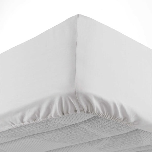 Bela napenjalna bombažna rjuha 160x200 cm Lina – douceur d'intérieur-image-3