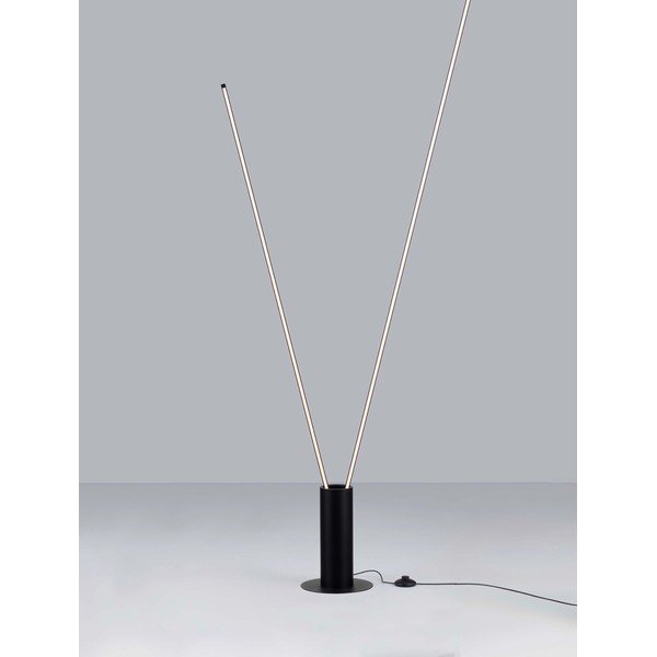 Mat črna kovinska LED stoječa svetilka z upogljivo konstrukcijo (višina 181 cm) Kimolia – Nova Luce-image-4