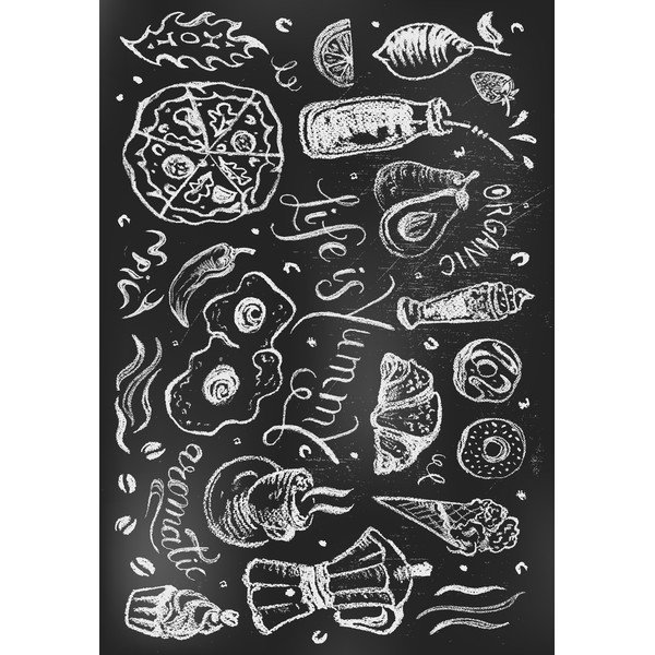 Črn pralen tekač 80x200 cm Life Is Yummy – Vitaus