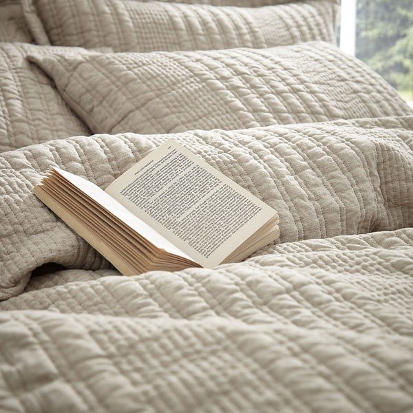 Bež posteljnina za zakonsko posteljo 200x200 cm Tamba Stripe – Pineapple Elephant-image-3