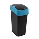 Črn/moder plastičen koš za smeti za ločevanje odpadkov 45 l Flip Bin – Curver
